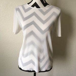 Vintage White Accordion Top